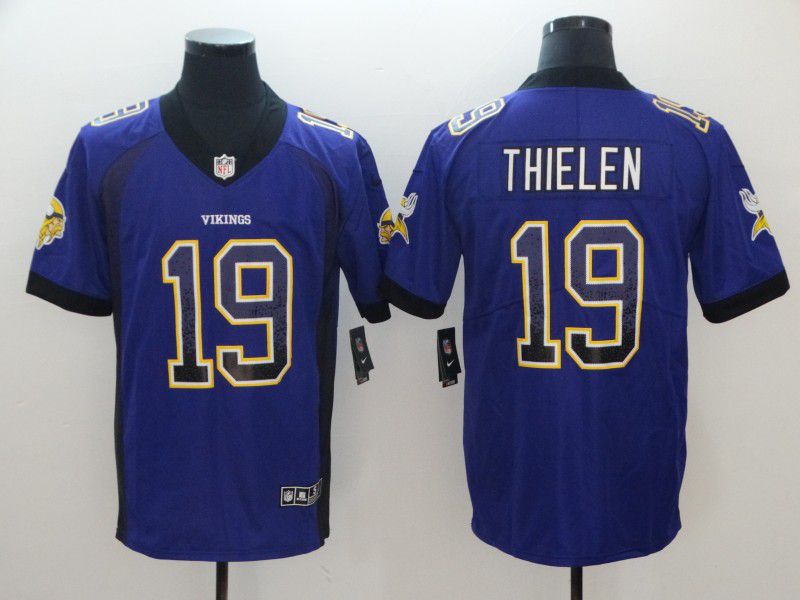 Men Minnesota Vikings #19 Thielen Purple Nike Drift Fashion Limited NFL Jersey